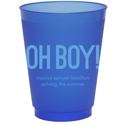 Bold Oh Boy Colored Shatterproof Cups
